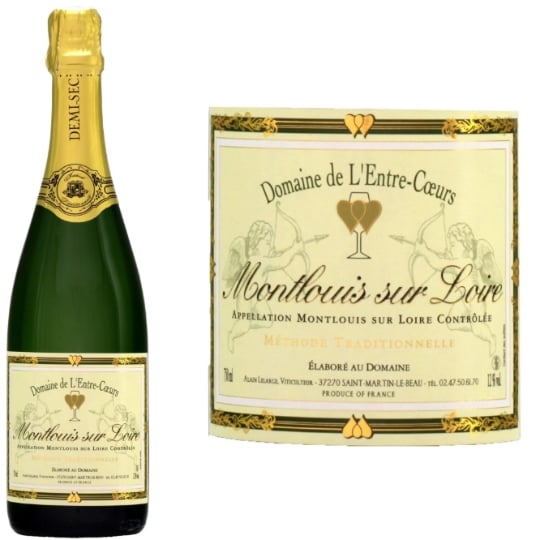 Vin pétillant Montlouis sur Loire demi-sec DOMAINE DE L'ENTRE-CŒURS