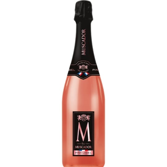Vin Mousseux Muscat Rosé Grand M pink label MUSCADOR