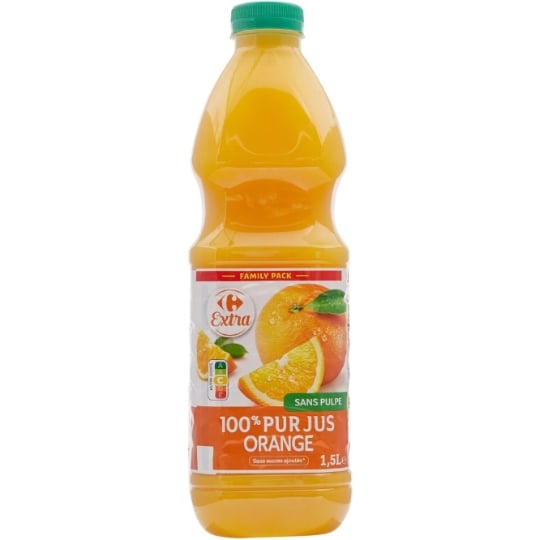 Jus d'Orange Pur Jus Sans Pulpe CARREFOUR EXTRA