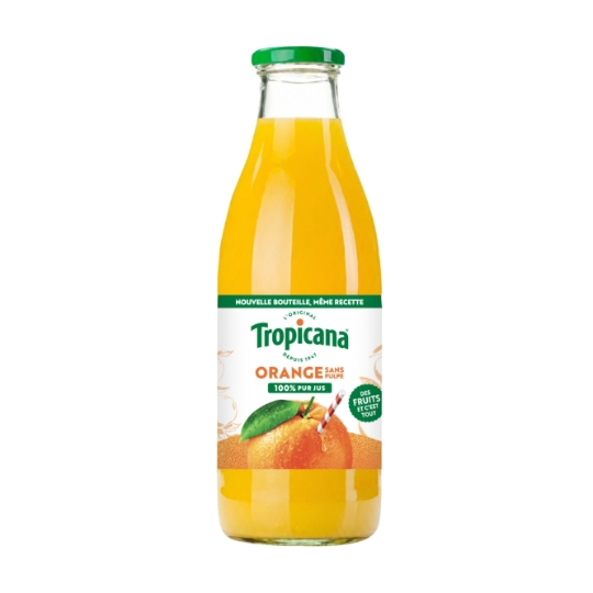 Jus d'Orange Pressée Sans Pulpe Pur Jus TROPICANA