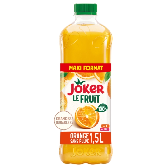 Jus d'Orange Sans Pulpe et Sans Sucres Ajoutés JOKER