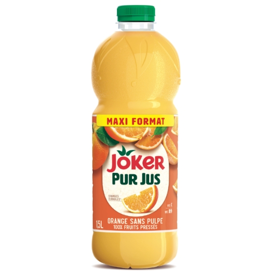 Jus d'Orange Sans Pulpe Engagé Sans Sucres Ajoutés JOKER