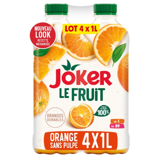 Jus d'Orange Sans Pulpe et Sans Sucres Ajoutés JOKER