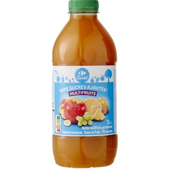 Nectar Multifruits sans Sucres Ajoutés CARREFOUR CLASSIC'