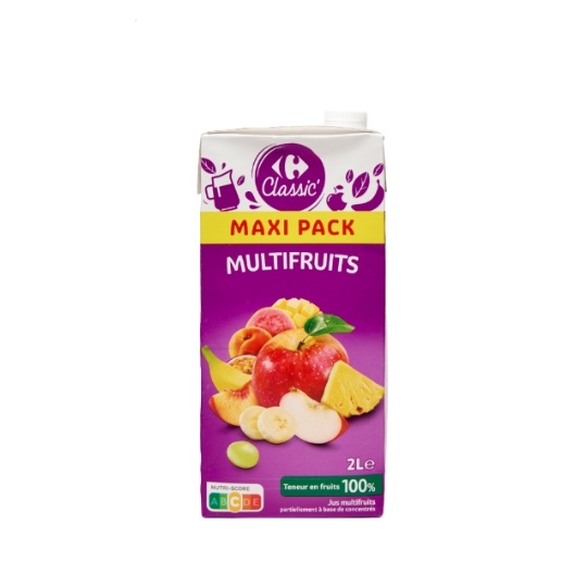 Jus multifruits multifruits et partiellement à base de concentrés CARREFOUR CLASSIC'