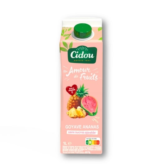 Nectar Goyave Ananas Sans Sucres Ajoutés CIDOU