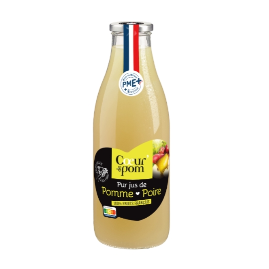 Jus de Fruits de Pomme et Poire Pur Jus COEUR DE POM'