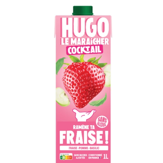Boisson Sans Alcool Fraise Pomme Basilic HUGO LE MARAICHER