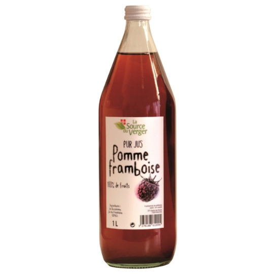 Jus de Fruits Pur Jus Pomme Framboise 100% de Fruits LA SOURCE DU VERGER