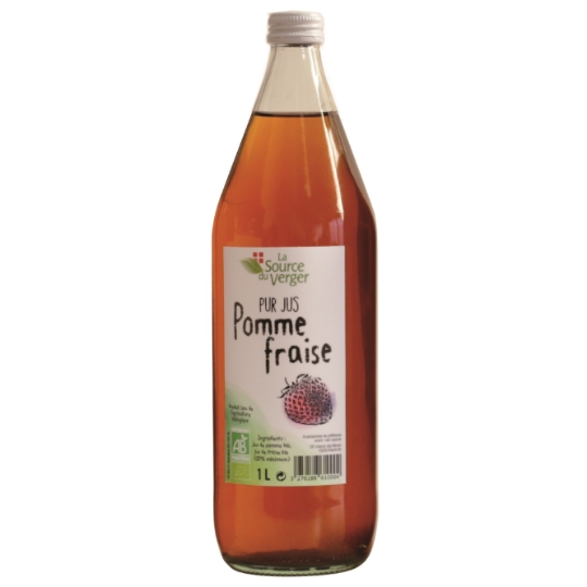 Jus de Fruits Pur Jus Pomme Fraise Bio LA SOURCE DU VERGER