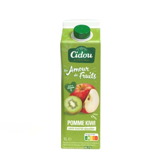 Jus Pomme Kiwi Sans Sucres Ajoutés CIDOU