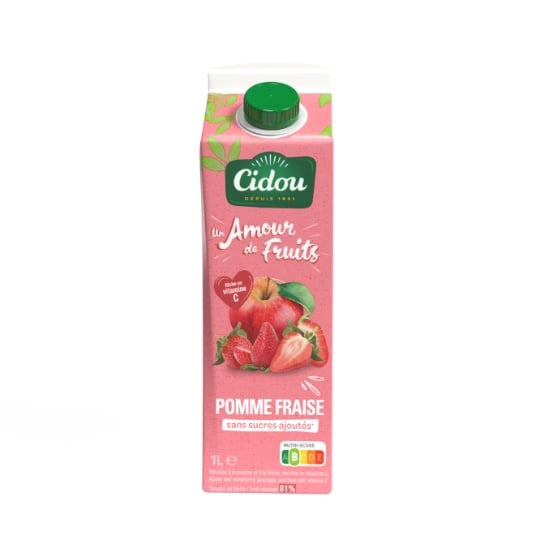 Jus Pomme Fraise Sans Sucres Ajoutés CIDOU