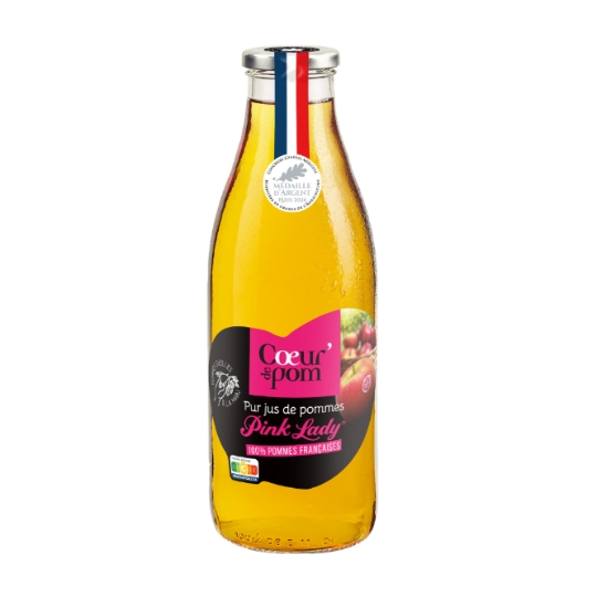 Jus Pomme Pink Lady Fruité Savoureux Pur Jus COEUR DE POM'