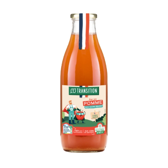 Jus de Pomme Pur Jus Conversion Biologique TRANSITION