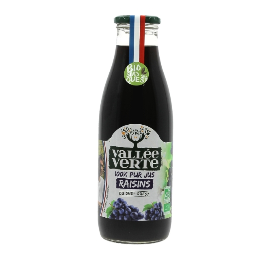 Jus de Raisin 100% Pur Jus du Sud-Ouest Bio VALLEE VERTE