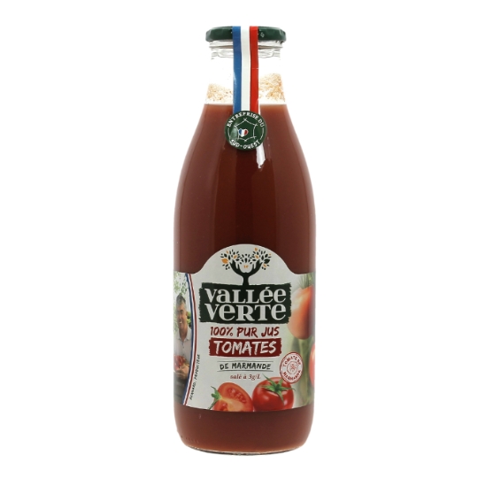 Jus de Tomate 100% Pur Jus de Marmande Salé VALLEE VERTE