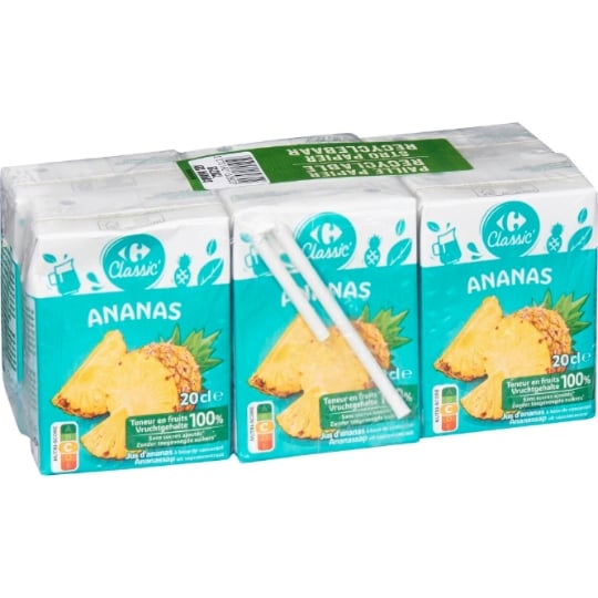 Jus d'Ananas Sans Sucres Ajoutés CARREFOUR CLASSIC'