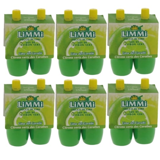Lot 6x Jus De Citron Vert Pressé - Limmi -  2 Flacons 125ml LIMMI