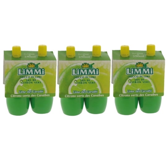 Lot 3x Jus De Citron Vert Pressé - Limmi -  2 Flacons 125ml LIMMI