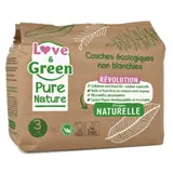 Couches Bébé Taille 3 4-9kg Naturelles Hypoallergénique LOVE & GREEN LOVE & GREEN