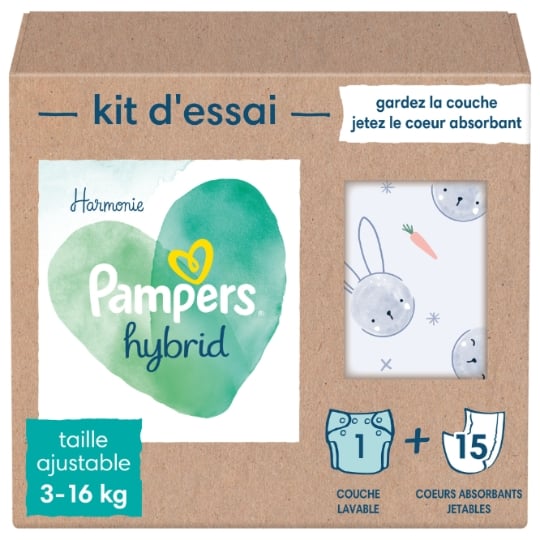 Couches-Culottes Taille 3-16 Lavable Harmonie Hybrid PAMPERS PAMPERS