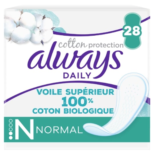 Protège-slips Normal Coton Bio 0% Colorant et Parfum Daily ALWAYS