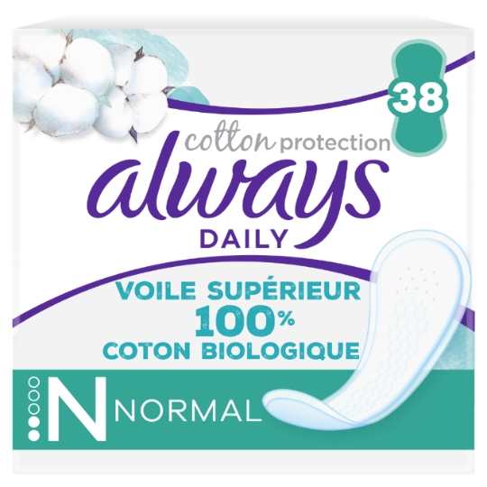 Protège-slips Normal 100% Coton Bio Daily ALWAYS