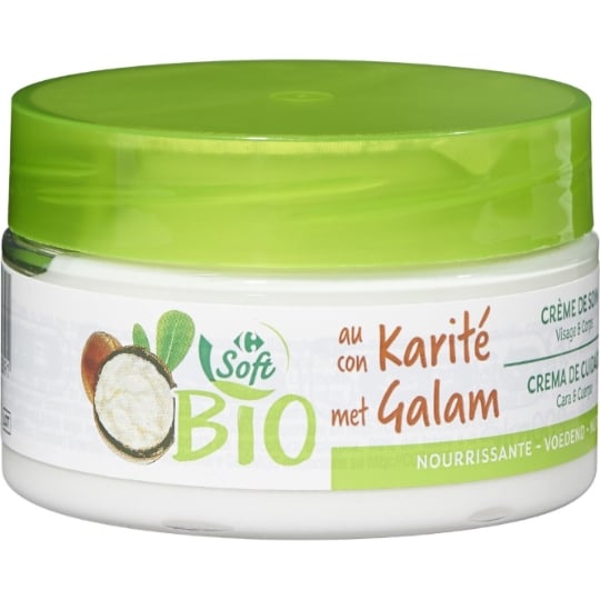 Crème Visage et Corps Peau Sèche au Karité Hydratant CARREFOUR SOFT BIO
