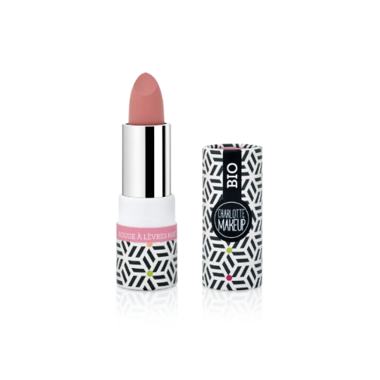 Rouge à lèvres Mat Teinte Rose Girly (n°10) Bio CHARLOTTE MAKE UP