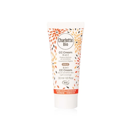 CC crème Hydratante Repulpante Teinte Gold 6 En 1 Bio CHARLOTTE MAKE UP BIO