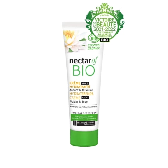 Crème Nuit Hydratante Nénuphar Blanc Bio NECTAR OF BIO
