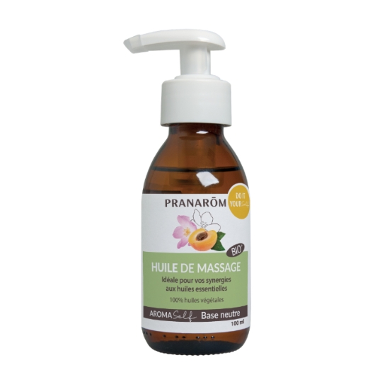 Huile Massage Corps Assouplissante Nutritive Neutre Bio PRANAROM