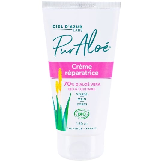 Crème Corps Réparatrice Hydratant Apaisant Régénérant Tout Type de Peau Aloe Vera Bio PURALOE