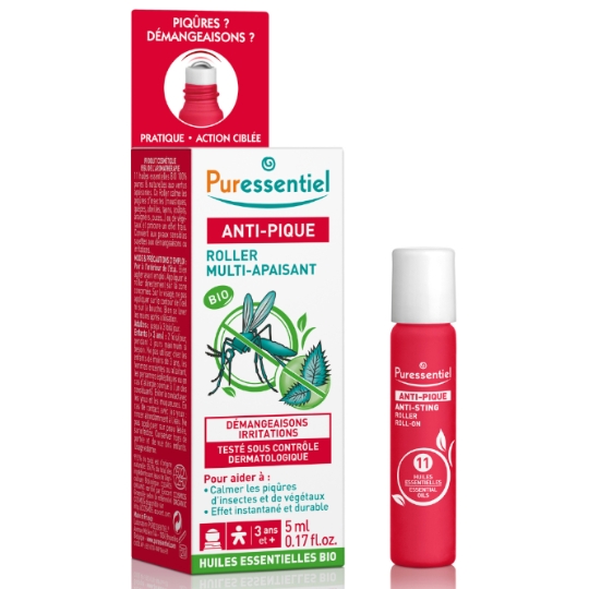 Anti-moustiques Roll-on Apaisant 11 Huiles Essentielles Bio PURESSENTIEL