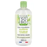 Eau micellaire Purifiante Visage et Yeux Tous Types de Peaux Aloe Vera Citrus Bio 0% Colorant et Tensioactif SO'BIO ETIC