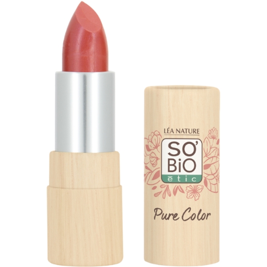 Rouge à lèvres Satiné Teinte Corail Lumière (10) Pure Color Bio SO'BIO ETIC