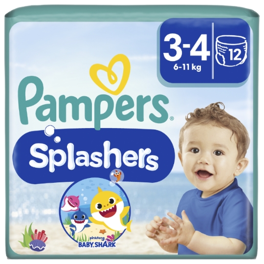 Couches-Culottes Taille 3-4 6-11kg Bain Baby Shark Splashers PAMPERS PAMPERS