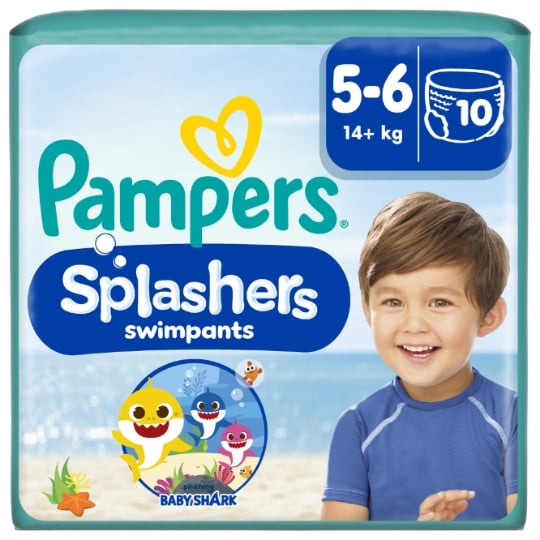 Couches-Culottes Taille 5-6 14kg+ Bain Baby Shark Splashers PAMPERS PAMPERS