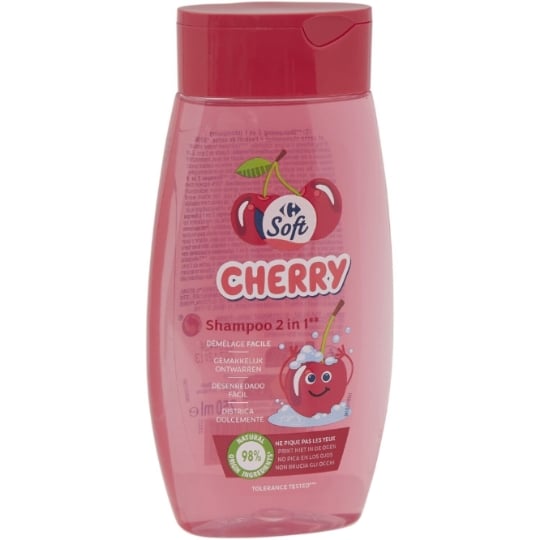 Shampoing Enfant 2en1 pour Tous Cheveux Cerise CARREFOUR SOFT