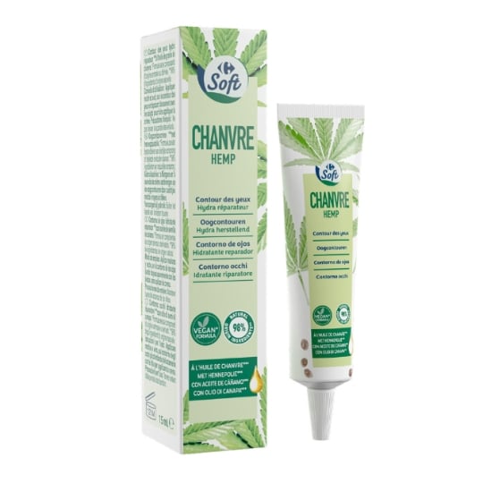 Crème Hydratant Réparateur Contour des Yeux Chanvre CARREFOUR SOFT