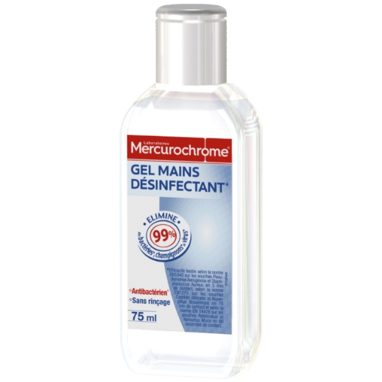 Gel hydroalcoolique Désinfectant Mains Antibactérien MERCUROCHROME