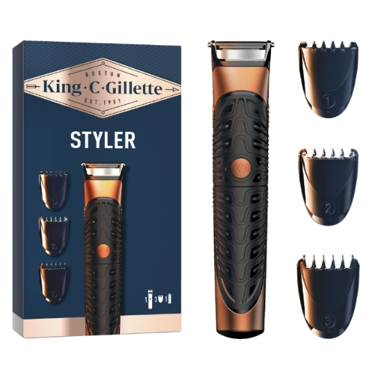 Rasoir Tondeuse Barbe Pour Homme 4 Accessoires King C Gillette Styler GILLETTE