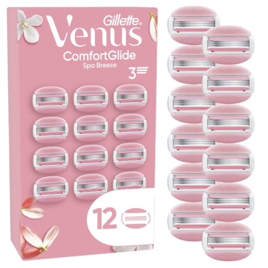 Lames de rasoir Pour Femme ComfortGlide Spa Breeze 3 Lames Parfumées au Freesia Bande Lubrifiante SkinCushion GILLETTE