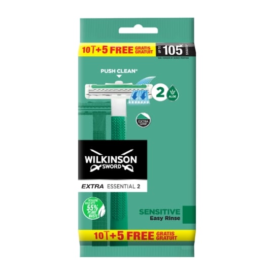 Rasoir Jetables pour Homme Extra Essential 2 Peau Sensible WILKINSON