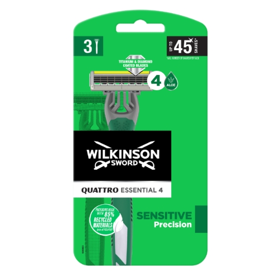 Rasoirs jetables Jetables pour Homme Quattro Sensitive WILKINSON