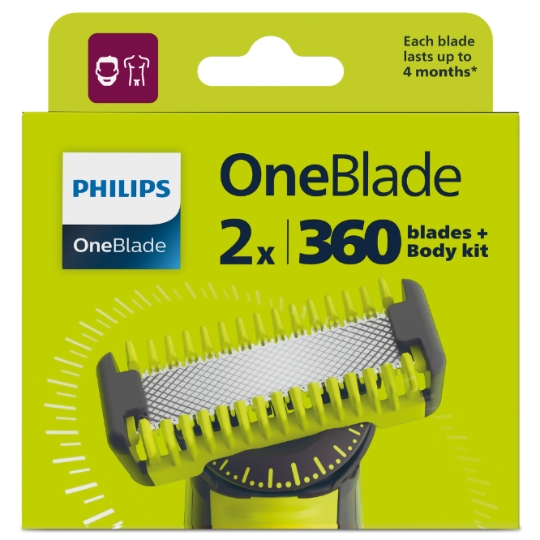 Lame de rasoir Pour Homme Visage et Corps OneBlade 360 PHILIPS