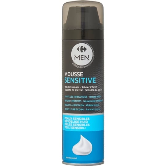 Mousse à raser pour peaux sensibles CARREFOUR MEN