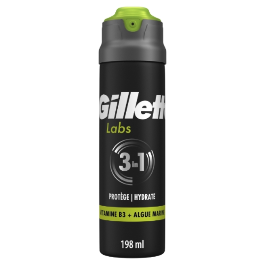 Gel à Raser 3en1 Protège et Hydrate Vitamine B3 et Algue Marine Labs GILLETTE