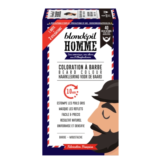 Coloration Barbe et Moustache Brun Naturel 40 Homme BLONDEPIL