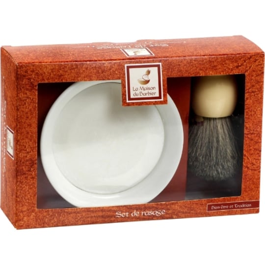 Coffret Rasage Barbe Pour Homme Blaireau Bol Savon LA MAISON DU BARBIER